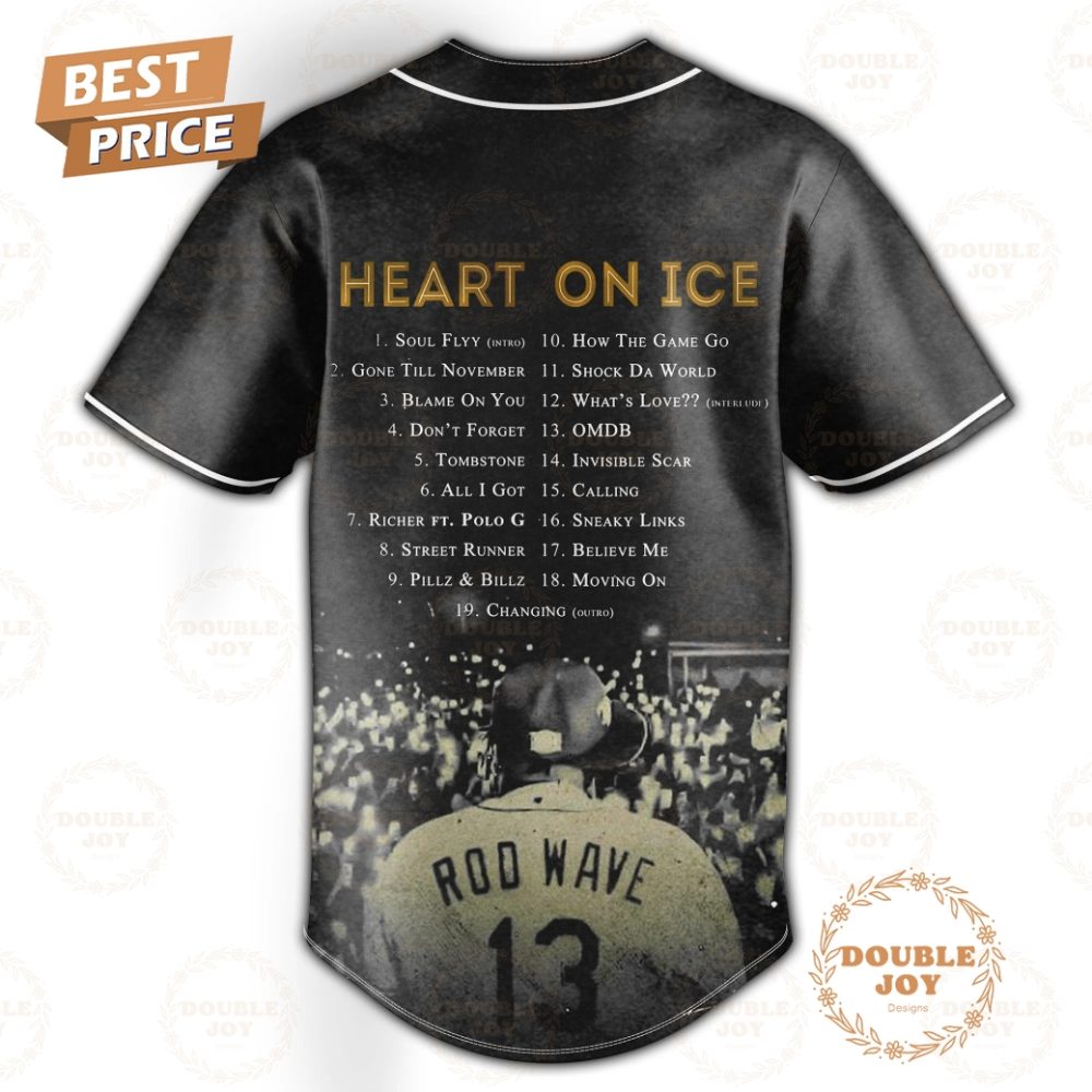 Rod Wave Heart On Ice Baseball Jersey - Image 3