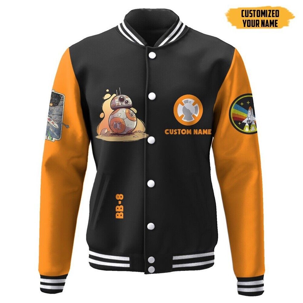 Personalized Star Wars Bb 8 This Is The Way Fathers Day Birthday Baseball Jacket