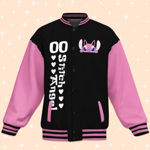 Custom Stitch And Angel Couple Angel Baseball Jackets