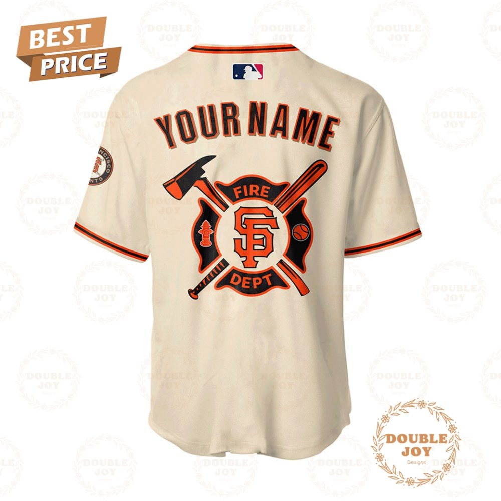 San Francisco Giants Mlb 2025 Firefighter Appreciation Night Baseball Jersey - White - Image 3