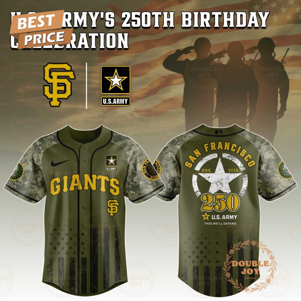 San Francisco Giants U.S. Army'S 250Th Limited Edition Baseball Jersey