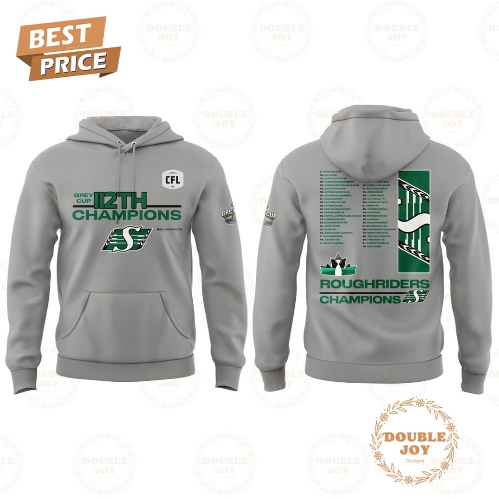 Saskatchewan Roughriders X Grey Cup 112Th Champions 2025 Hoodie - Image 2