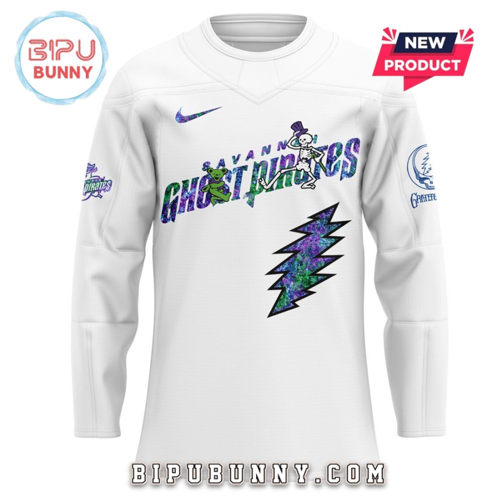 Savannah Ghost Pirates Grateful Dead Night Hockey Jersey - Image 2