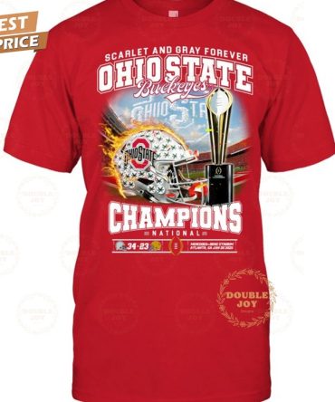 Scarlet And Gray Forever Ohio State Buckeyes Ncaa 2025 National Champions T-Shirt