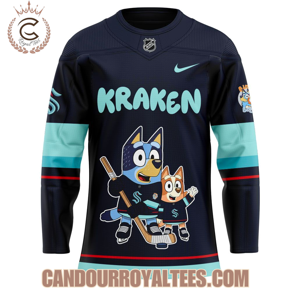 Seattle Kraken Bluey And Bingo Jersey - Image 2