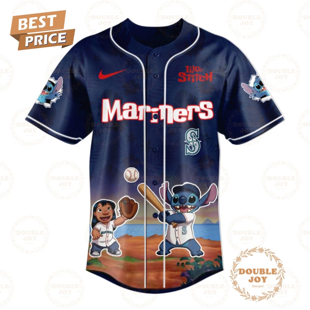 Seattle Mariners 2025 Lilo And Stitch 626 Special Edition Baseball Jersey - Image 2