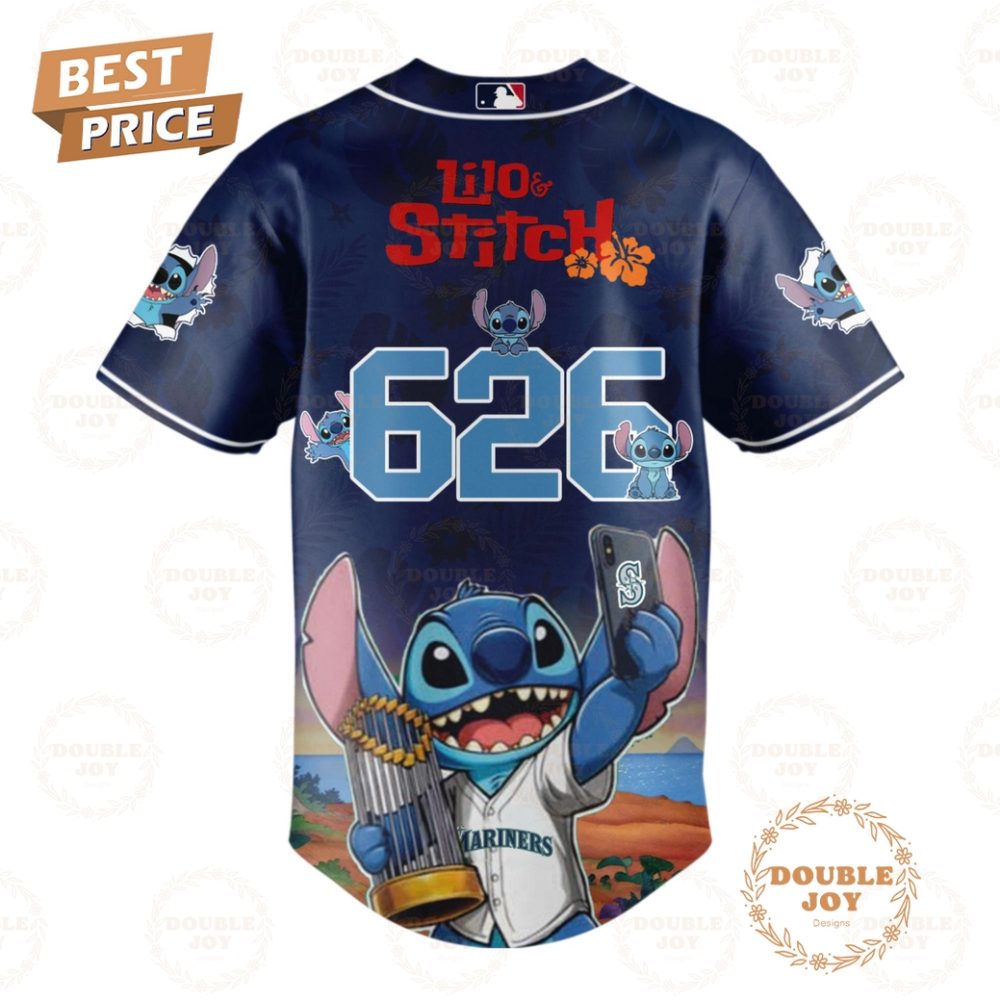 Seattle Mariners 2025 Lilo And Stitch 626 Special Edition Baseball Jersey - Image 3
