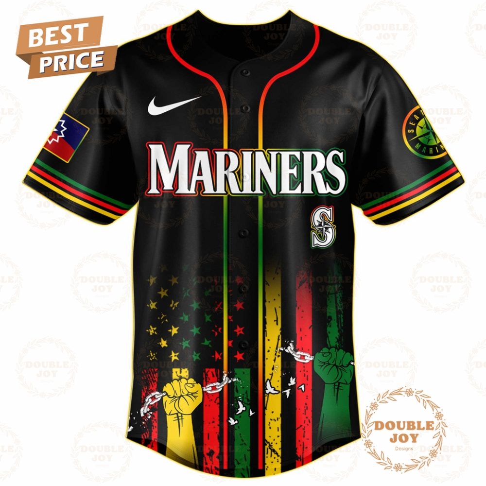Seattle Mariners Juneteenth Freedom Day 2025 Special Edition Baseball Jersey - Image 2