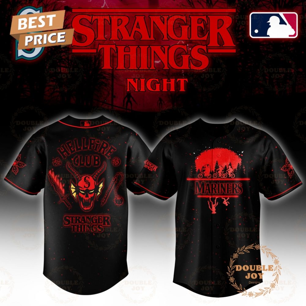 Seattle Mariners Stranger Things Night Hell Fire Club Limited Edition Baseball Jersey