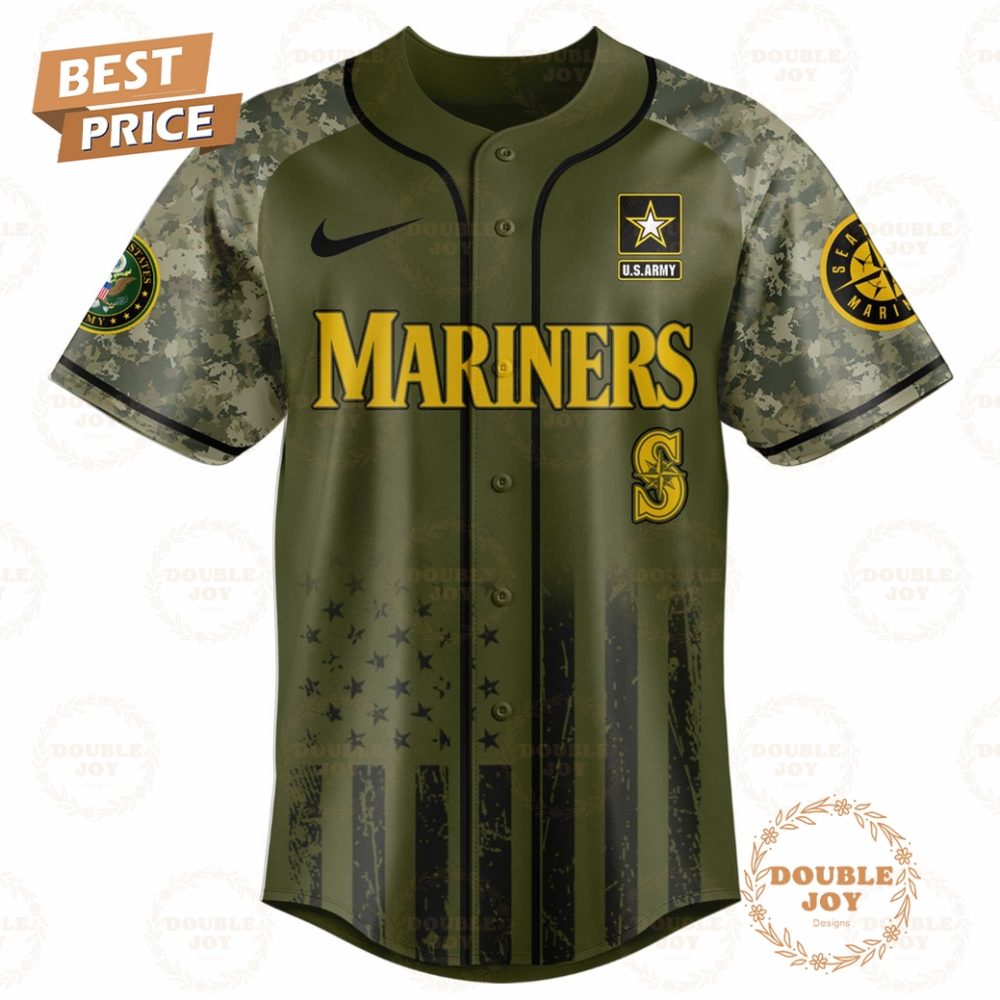 Seattle Mariners U.S. Army'S 250Th Limited Edition Baseball Jersey - Image 2