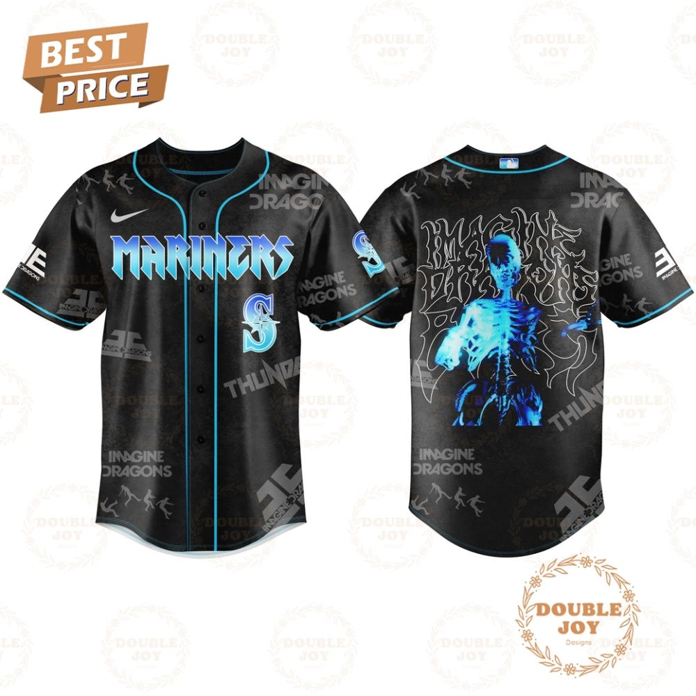 Seattle Mariners X Imagine Dragons Bones Skelly 2025 Baseball Jersey - Image 2