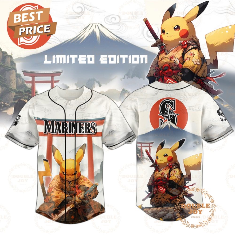 Seattle Mariners X Pikachu Samurai 2025 Limited Edition Baseball Jersey
