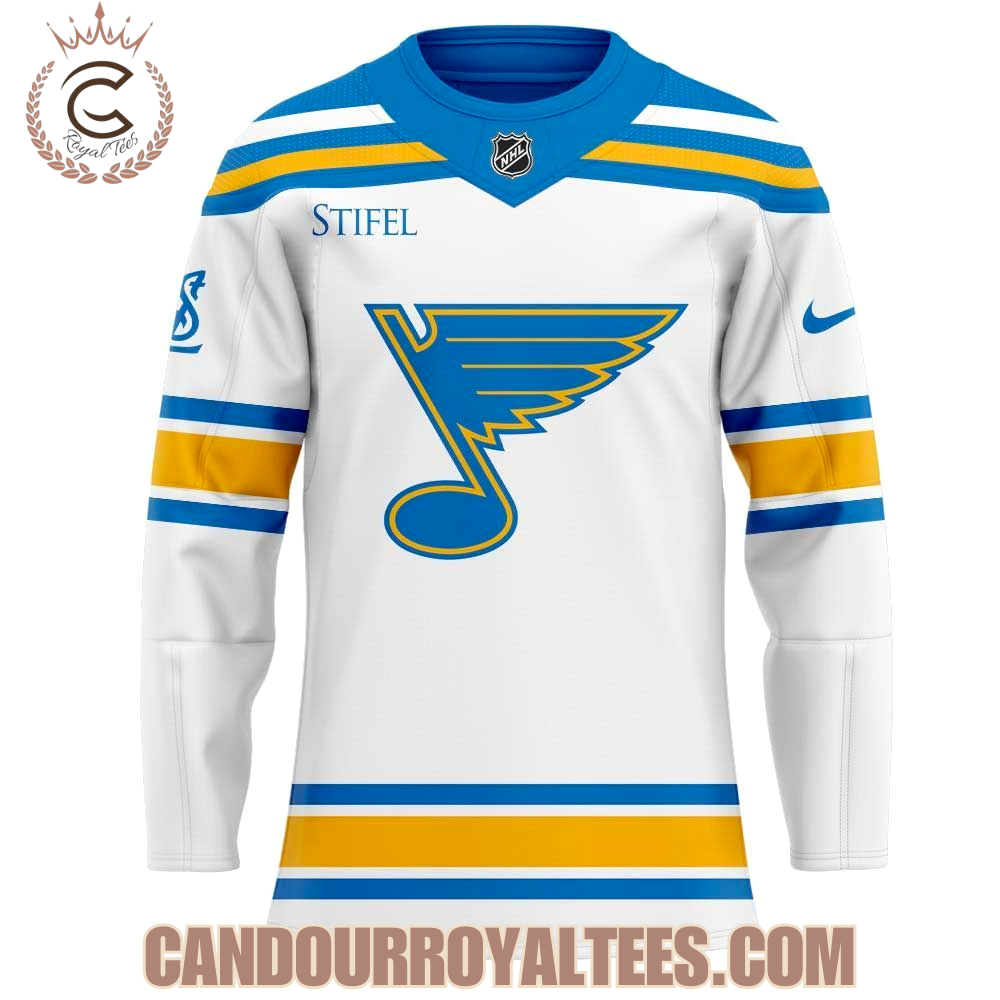 St. Louis Blues New Uniforms 2025 White Hockey Jersey - Image 2