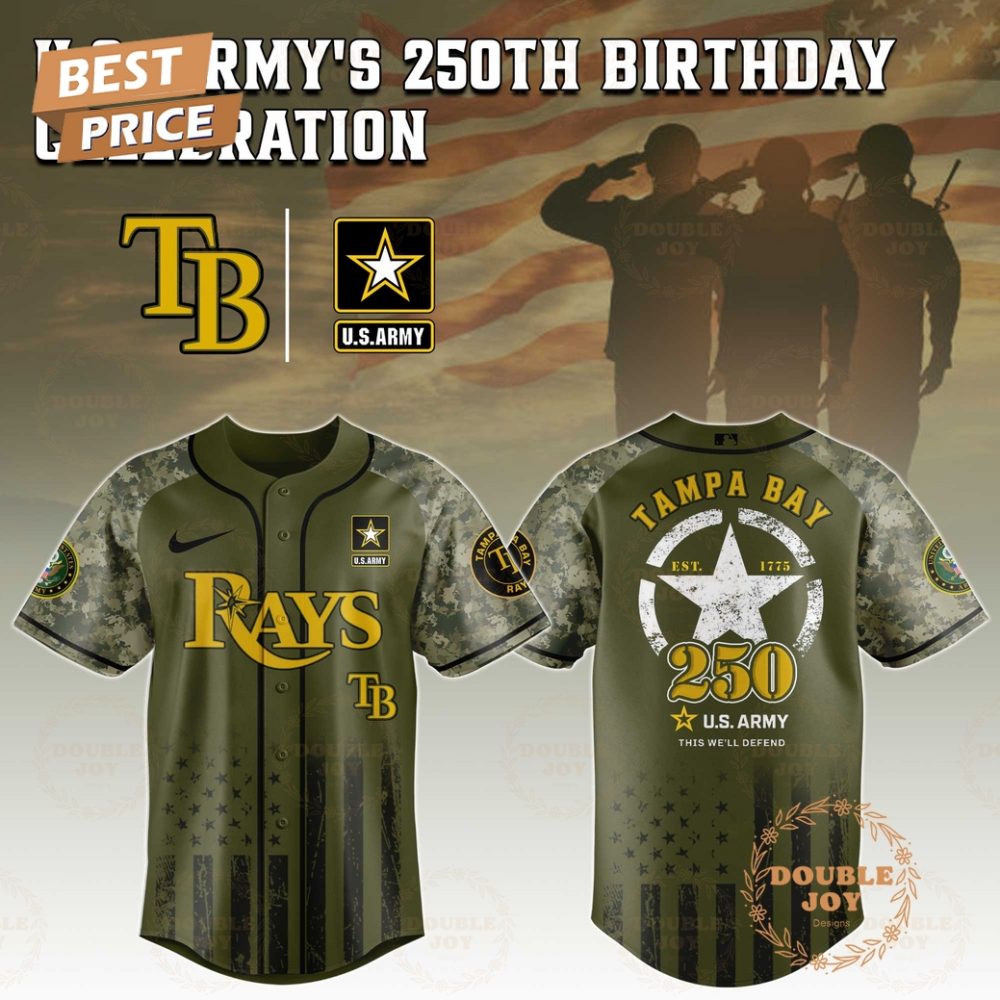 Tampa Bay Rays U.S. Army'S 250Th Limited Edition Baseball Jersey