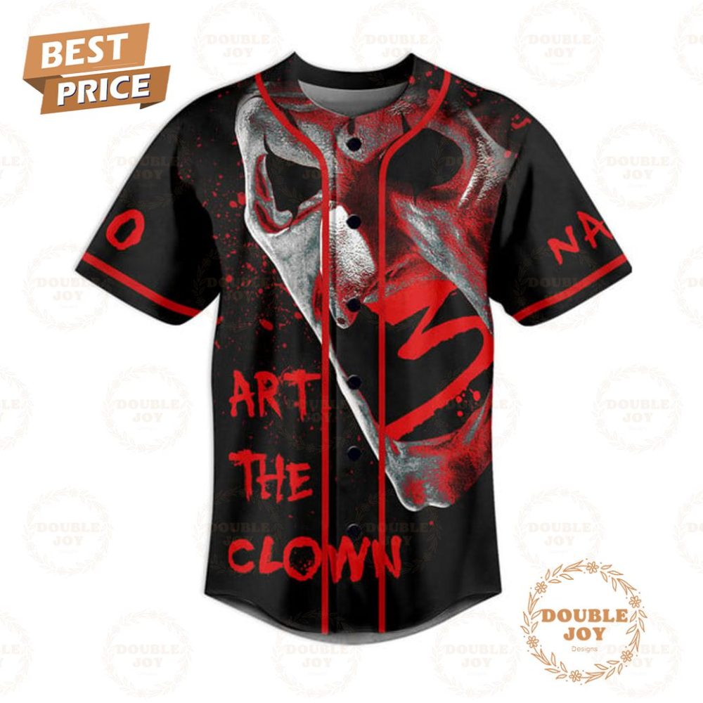 Terrifier Art The Clown He'S Killing Them One By One Personalized Baseball Jersey - Image 2