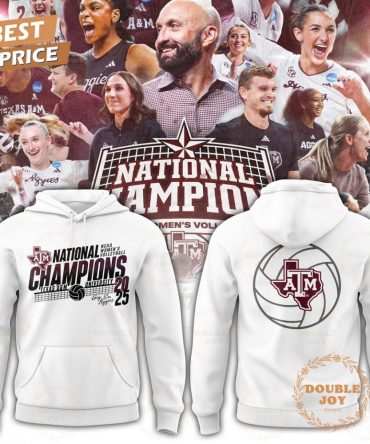 Texas A&M Aggies 2025 National Champions Hoodie - White