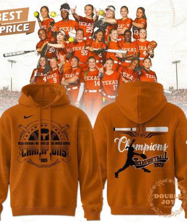 Texas Longhorns Ncaa Division I Women'S College World Series Nationals 2025 Limited Edition Hoodie - Orange