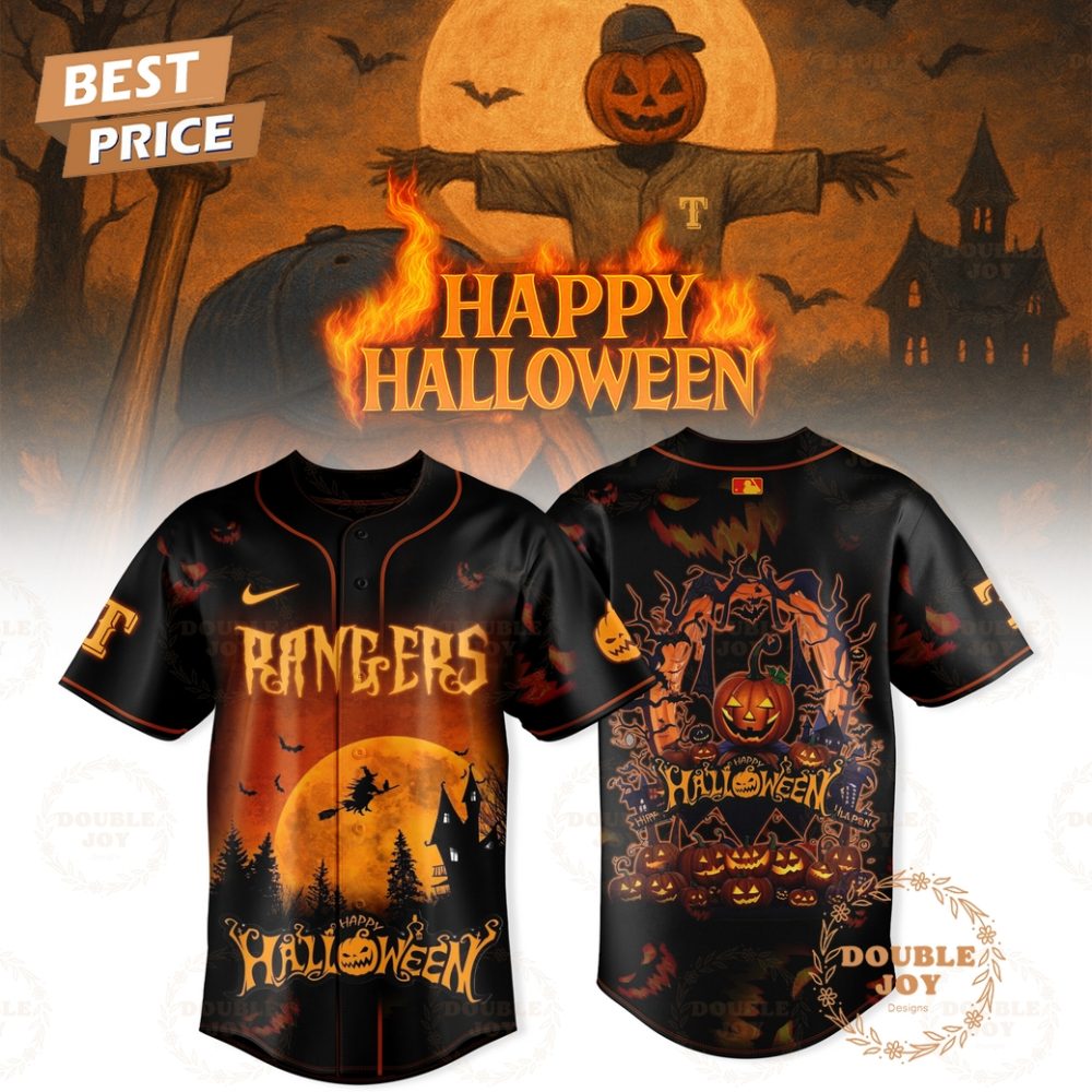 Texas Rangers Happy Halloween 2025 Baseball Jersey