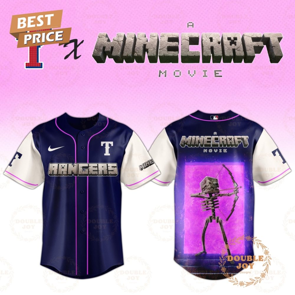 Texas Rangers Skeleton A Minecraft Movie 2025 Special Edition Baseball Jersey