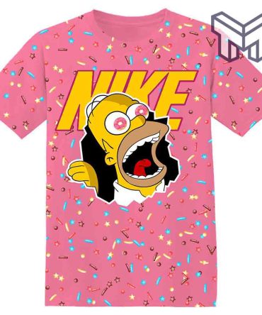 The Simpsons Eat Donuts Pink 3D T-Shirt ,All Over 3D Printed Shirts