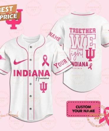 Together We Fight Indiana Hoosiers Custom Name Baseball Jersey