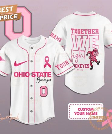 Together We Fight Ohio State Buckeyes Custom Name Baseball Jersey