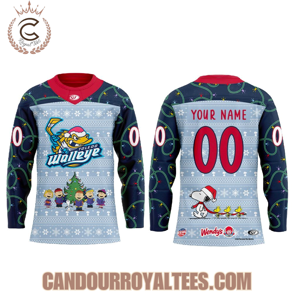 Toledo Walleye Christmas All About, Charlie Brown Jersey - Image 2
