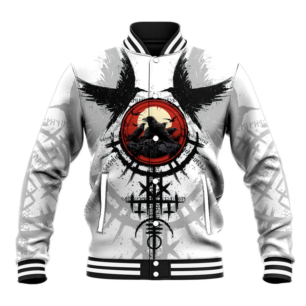 Viking Ravens Baseball Jacket Can'T Hide Our Warrior Pride Ts04