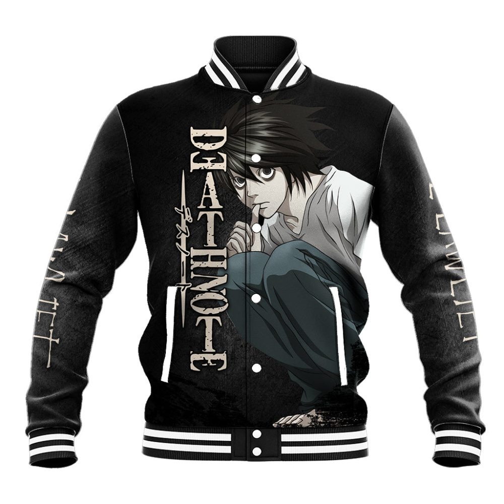 L Lawliet - Death Note Baseball Jacket Ts04