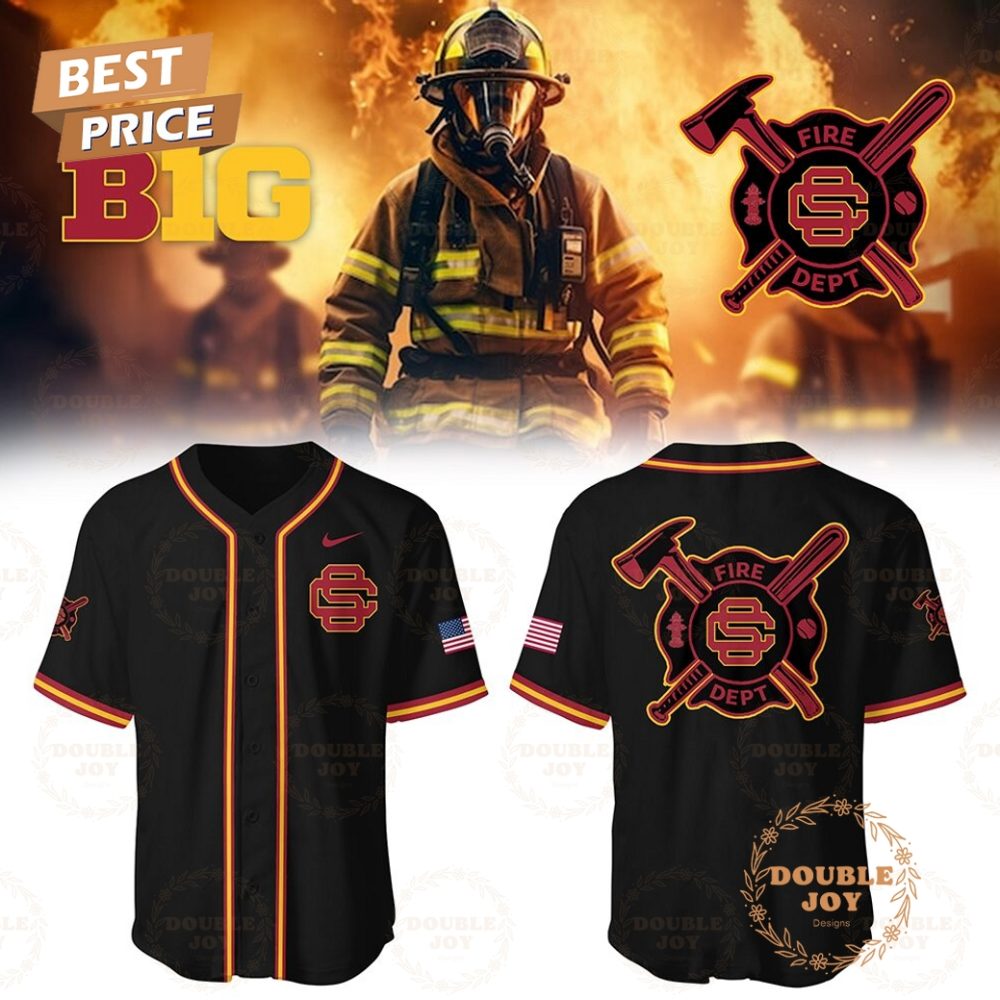 Usc Trojans Ncaa X Fire Dept 2025 New Edition Baseball Jersey