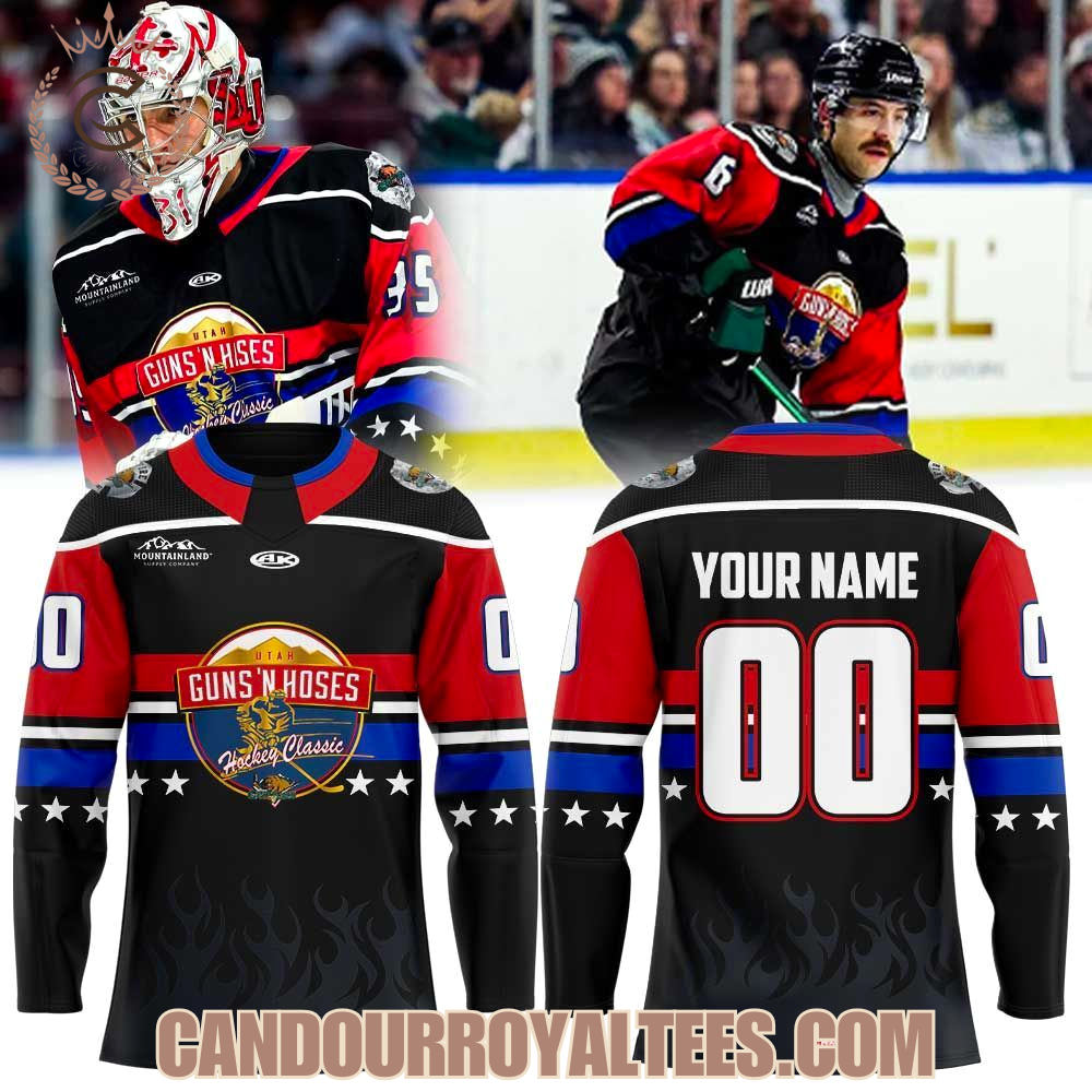 Utah Grizzlies Guns N’ Hoses Hockey Classic Hockey Jersey