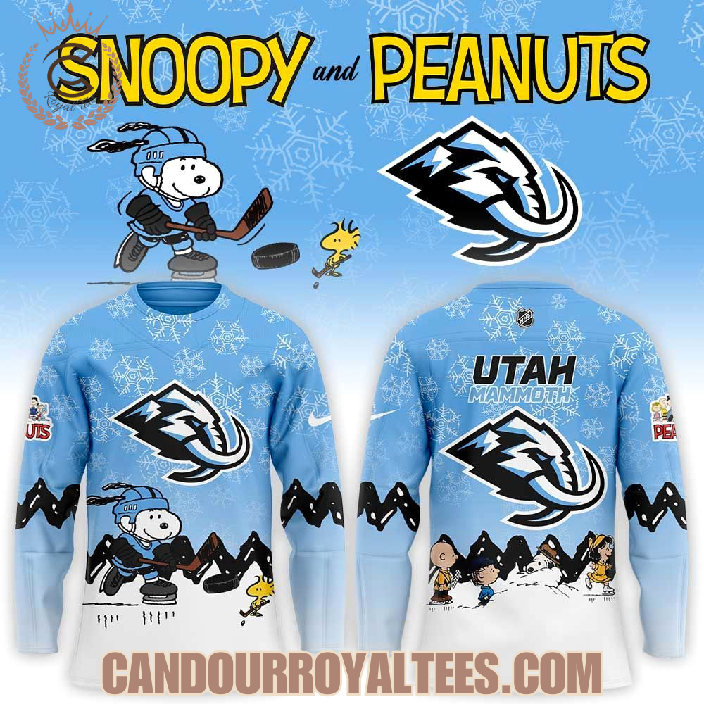 Utah Mammoth X Snoopy And Peanuts Jersey