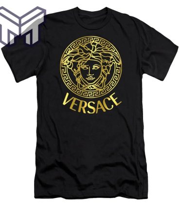 Versace T-Shirt, Versace Golden Medusa Black Luxury Brand T-Shirt Gift For Men Women Special Gift