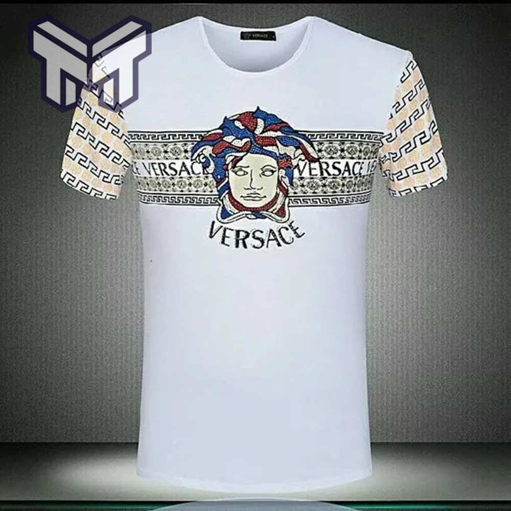 Versace T-Shirt, Versace Medusa Luxury Brand T-Shirt Outfit For Men Women - Image 2