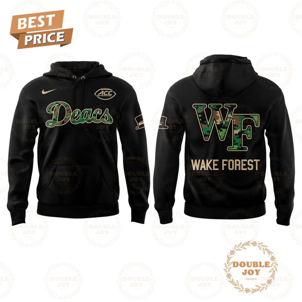 Wake Forest Demon Deacons 2025 Military Hoodie - Image 2