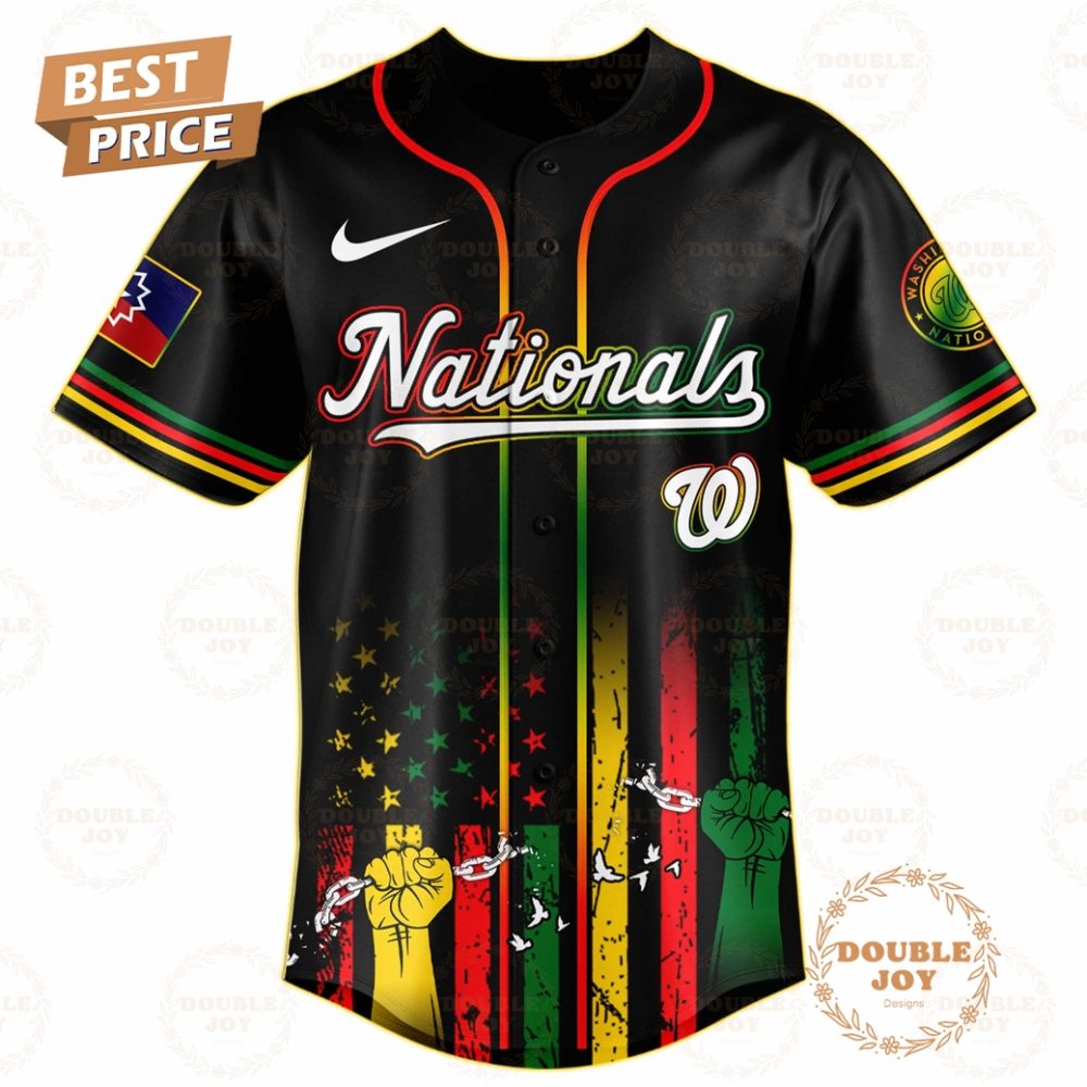 Washington Nationals Juneteenth Freedom Day 2025 Special Edition Baseball Jersey - Image 2