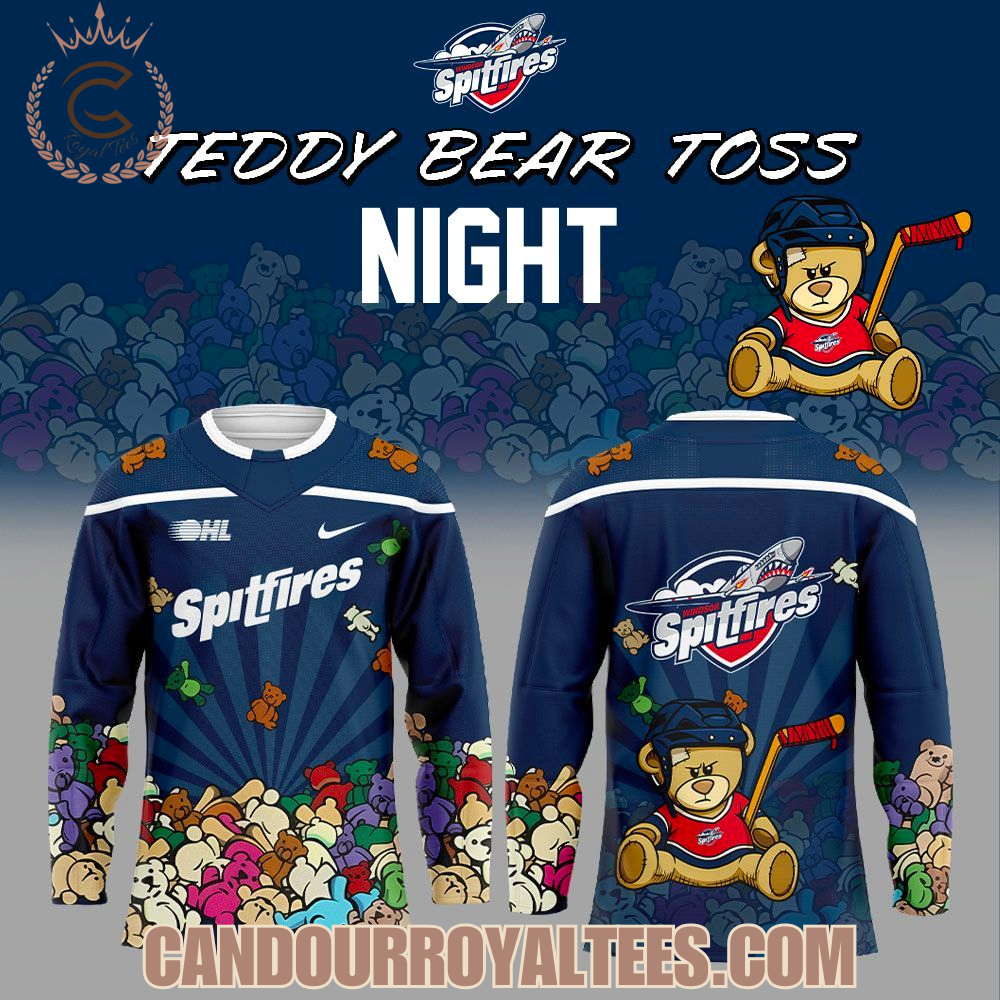 Windsor Spitfires Teddy Bear Toss Night Jersey