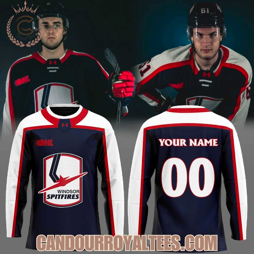 Windsor Spitfires Worn By Legends. A Spitfire Classic Returns Hockey Jersey