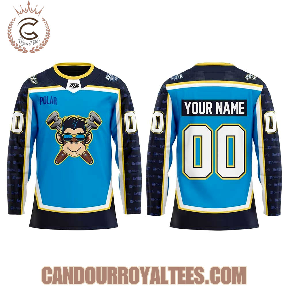 Worcester Railers Monkey Wrenches Specialty Hockey Jersey - Image 2