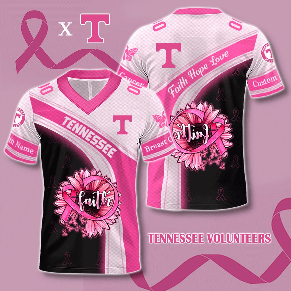 Tennessee Volunteers College Football X Breast Cancer Awareness Month Special Edition Football Jersey