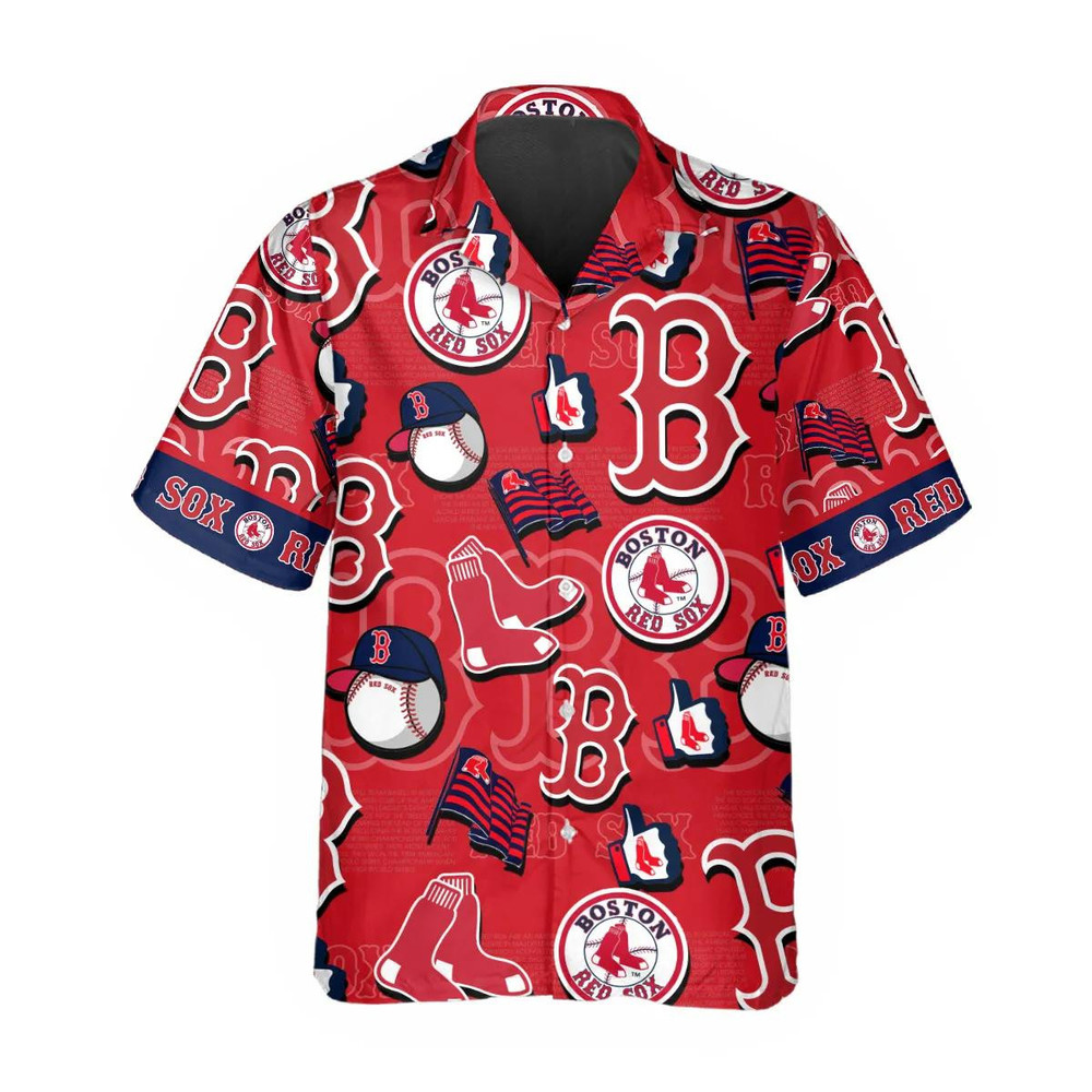 Boston Red Sox 3D All Over Print Hawaiian Shirt Xm