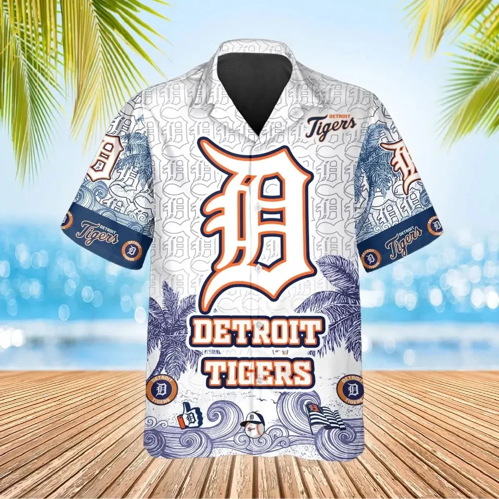 Detroit Tigers 3D All Over Print Hawaiian Shirt Xm