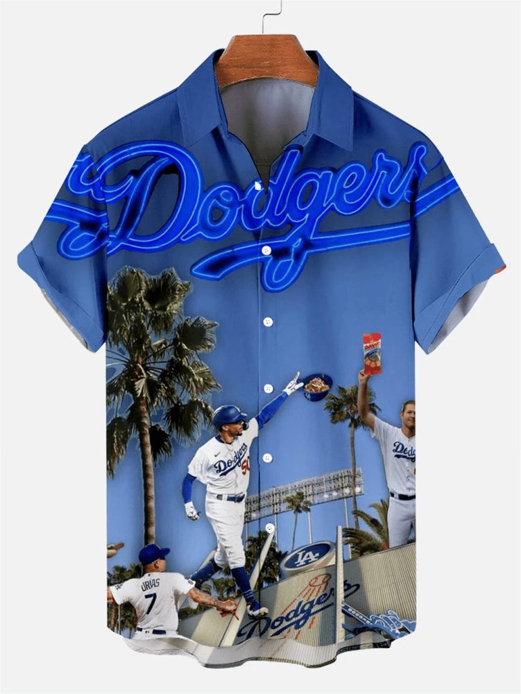 Los Angeles Dodgers National Baseball Print Hawaiian Shirt