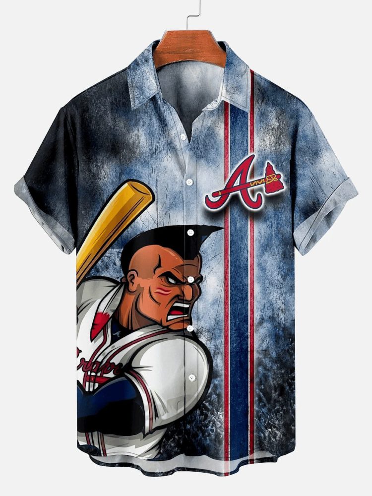 Atlanta Braves Retro Fun Baseball Hawaiian Shirt