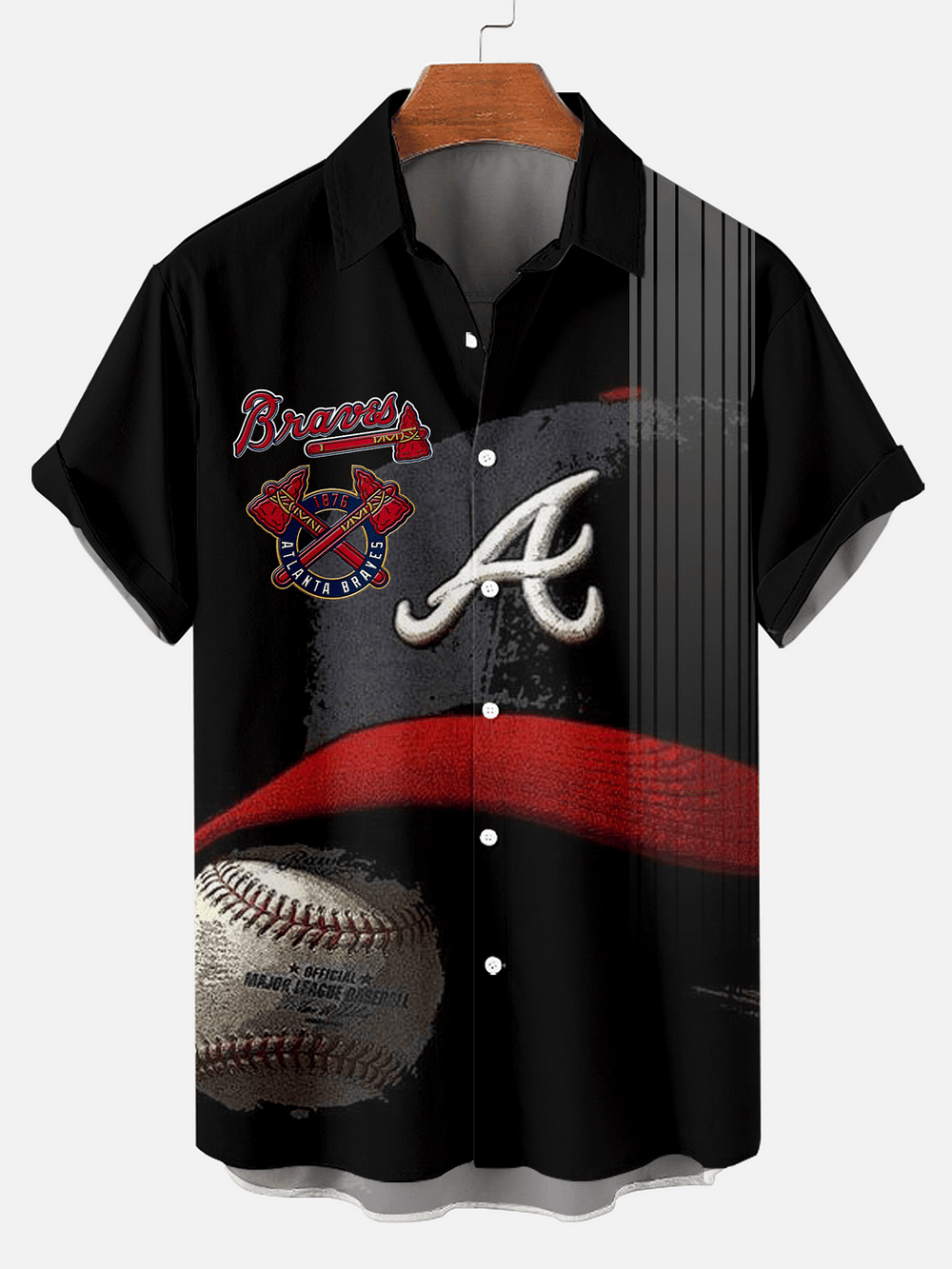 Atlanta Braves Baseball Print Hawaiian Shirt