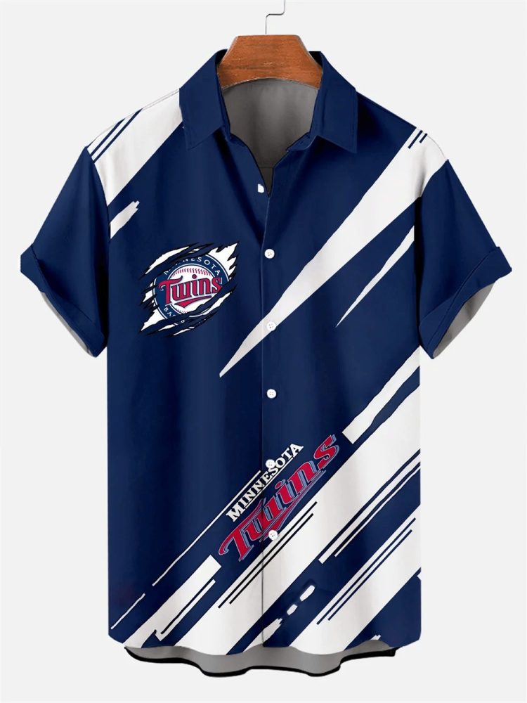 Minnesota Twins Classic Retro Baseball Team Print Hawaiian Shirt