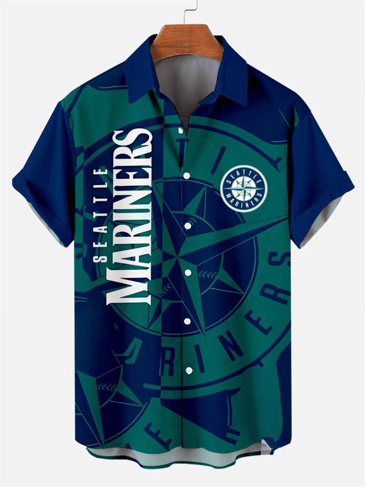 Seattle Mariners Classic Retro Baseball Team Print Hawaiian Shirt