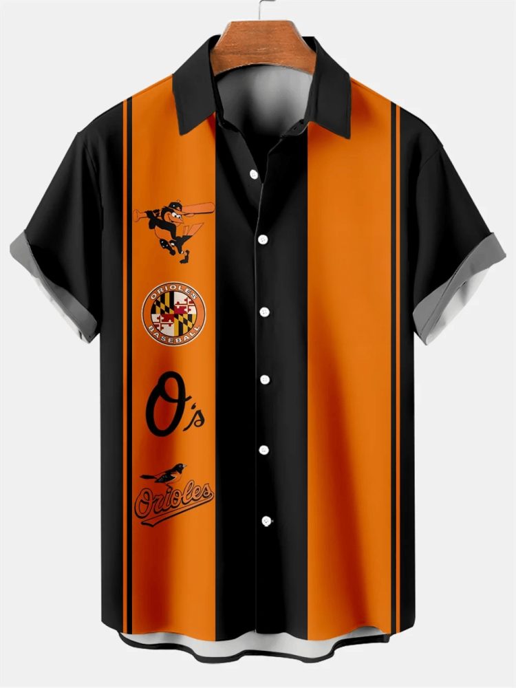 Baltimore Orioles Classic Retro Baseball Team Print Hawaiian Shirt