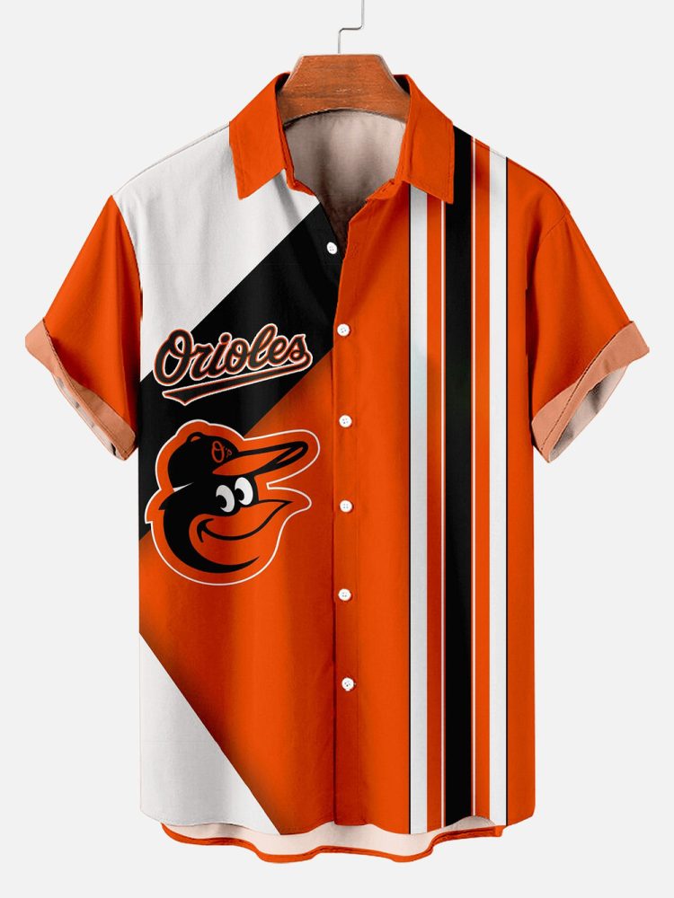 Baltimore Orioles Stylish And Comfortable Baseball Geometric Print Hawaiian Shirt