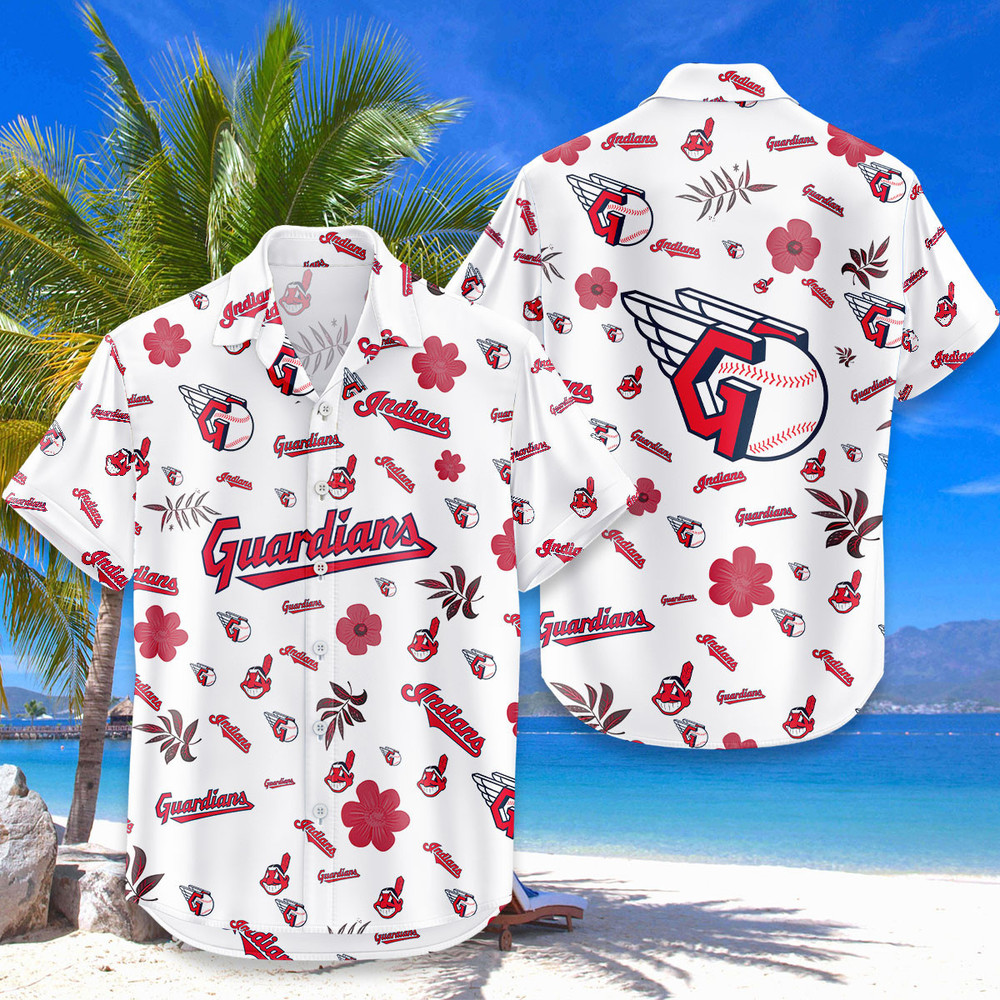 Cleveland Guardians Hawaiian Shirt Tropical Beach